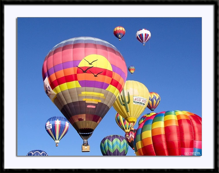 Colorful Skies at the Great Reno Balloon Races, (C) 2002 Bill Langton's Fine Art Photography